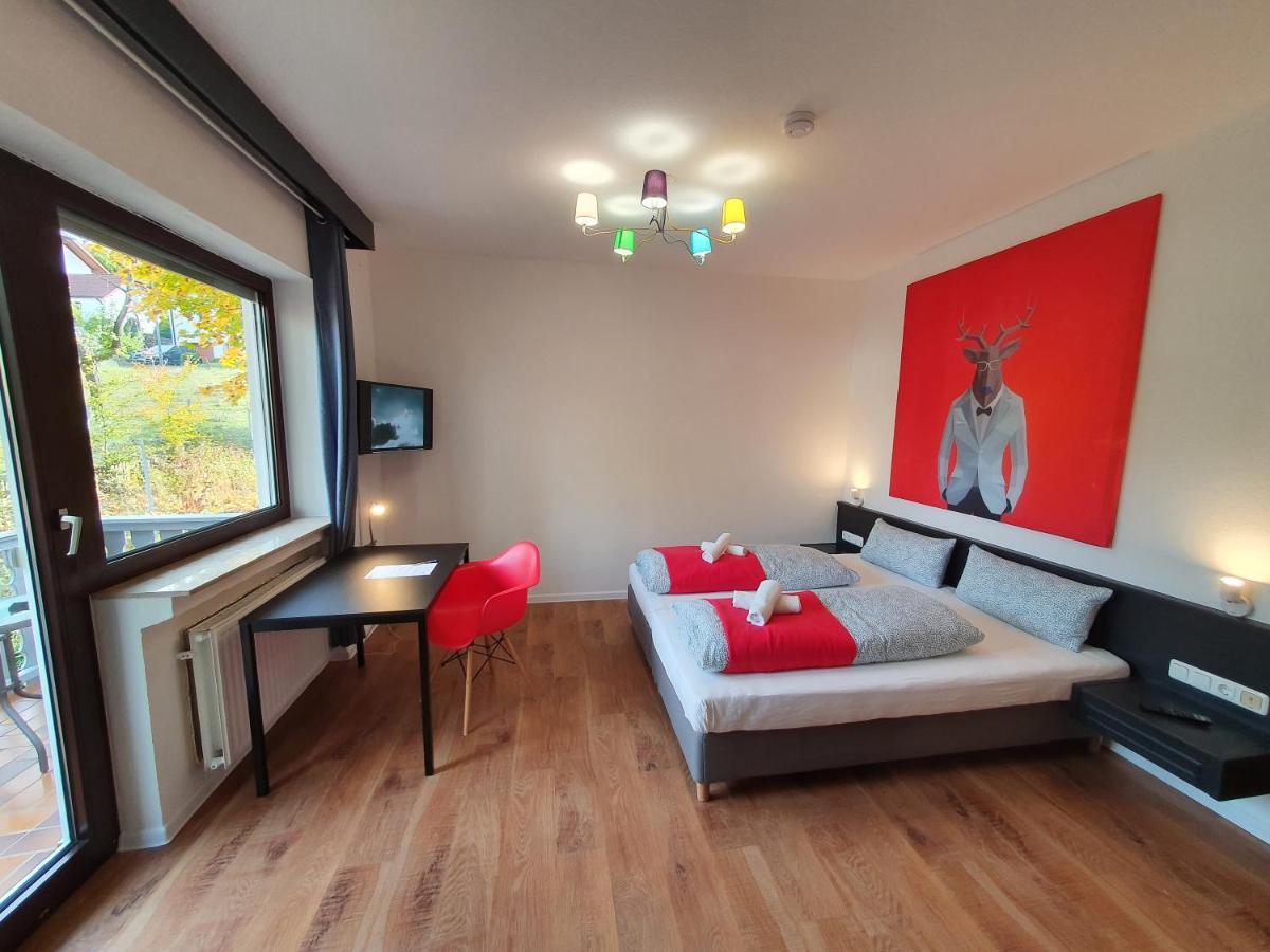 Garni Hotel Biebertal Am Milseburgradweg 호프비에버 외부 사진